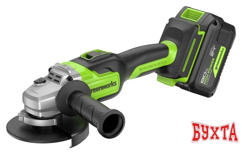 Угловая шлифмашина Greenworks GD24AG 3200207CUH (с 1-м АКБ) 2