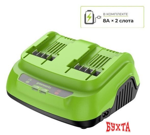 Зарядное устройство Greenworks G24X2C8 2958807 (24В) 1