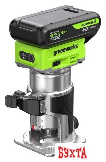 Кромочно-петельный фрезер Greenworks G24RO 3502507CUA (с 1-им АКБ) 3