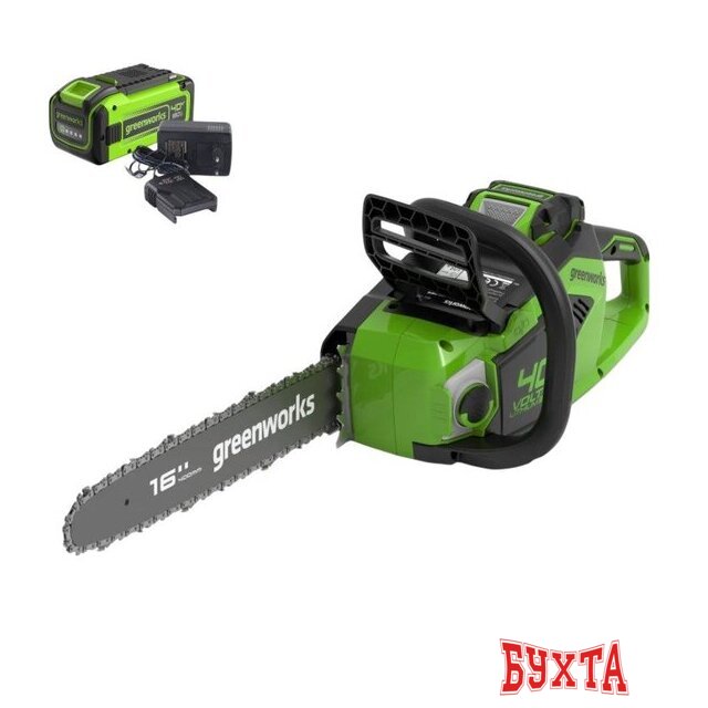 Аккумуляторная пила Greenworks GD40CS18 2005807UH (с 1-им АКБ) 1