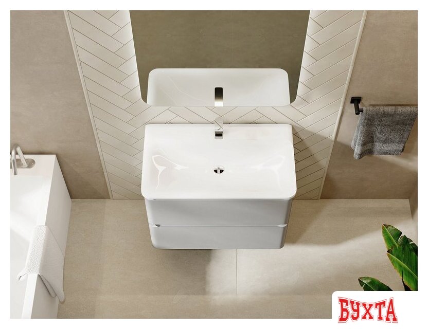 Мебель для ванных комнат Raval Тумба под умывальник Welto 80 Wel.01.80.2/P/GRS/RL 2