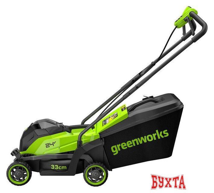 Газонокосилка Greenworks GD24LM331K2 2520607UA (с 1-им АКБ) 4