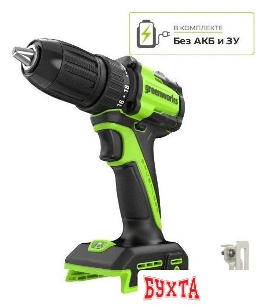Дрель-шуруповерт Greenworks DD345 3708307 (без АКБ)