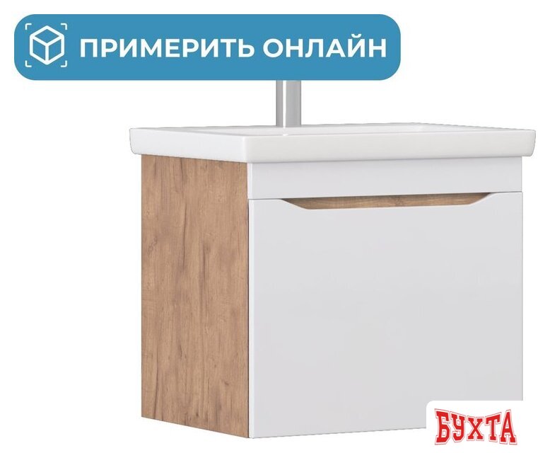 Мебель для ванных комнат Vigo Тумба под умывальник Grani 600-0-1 Como навесная (дуб золотой) 1