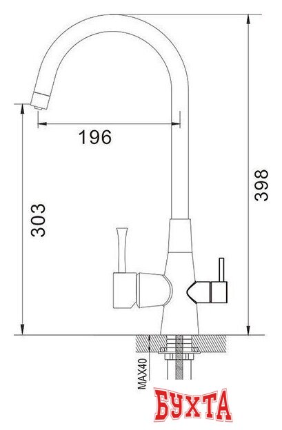 Смеситель Shevanik S428T 2
