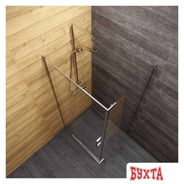 Душевой уголок Triton Терра-Хром 120х90 (без поддона) 3