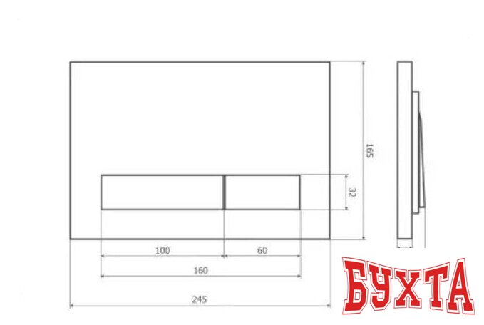 Панель смыва Axus 097HDW 3