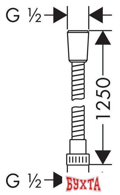 Душевой шланг Hansgrohe Metaflex 28262000 2