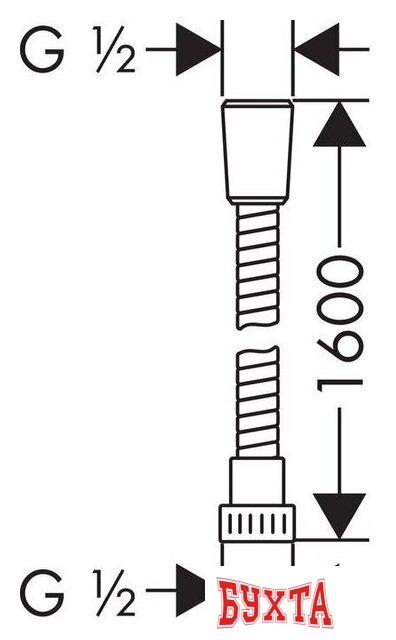Душевой шланг Hansgrohe Metaflex 28266000 2