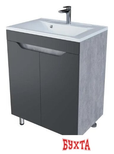 Мебель для ванных комнат Axus Тумба под умывальник Фламини 65 (цемент) 1