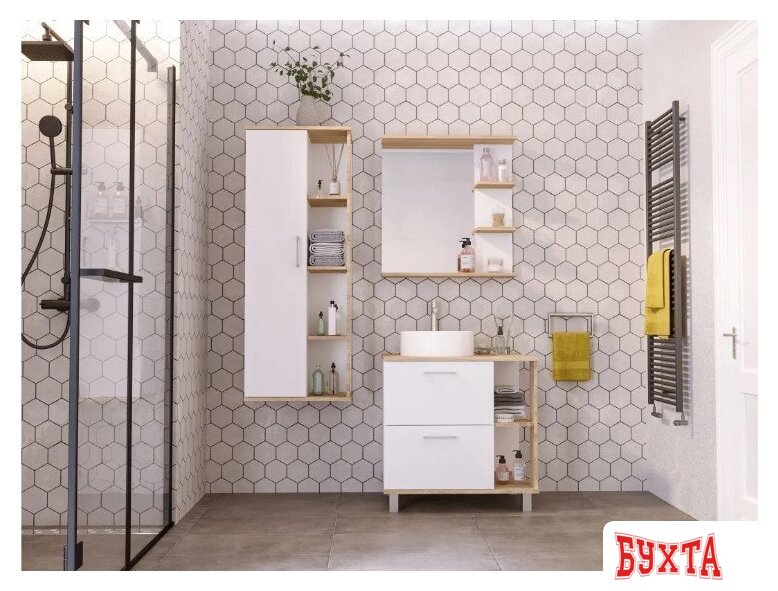 Мебель для ванных комнат Axus Тумба под умывальник Альпина 70 (2 ящика) 2