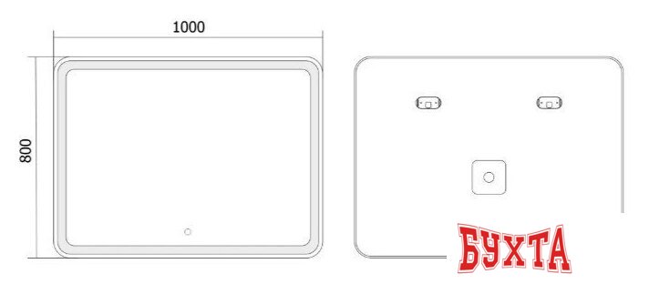 Мебель для ванных комнат Axus Зеркало Relax 100x80 Стандарт 3