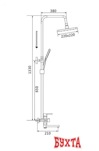 Душевая система Shevanik S9936 2