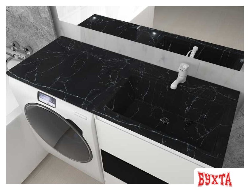 Умывальник Marko Марсал 120 R (черный мрамор) 2