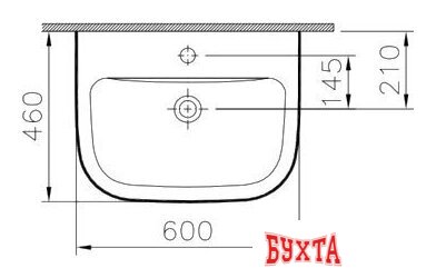 Умывальник Vitra S20 60x46 [5503B003-0001] 2