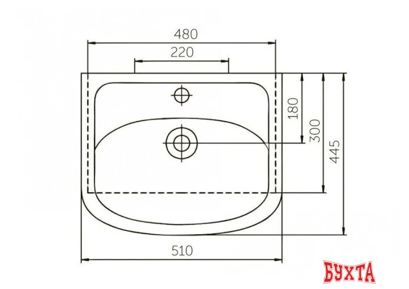 Умывальник Rosa Уют 50 2