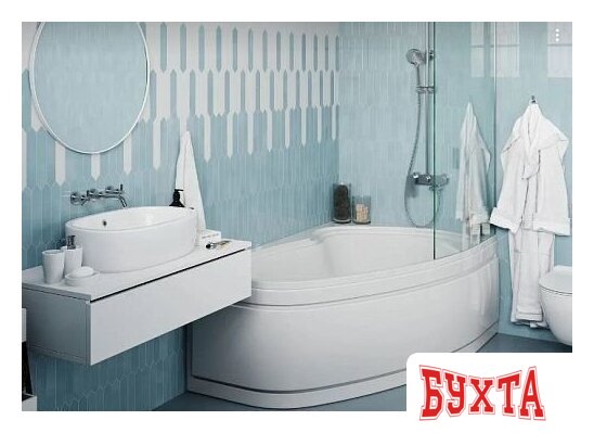 Ванна VagnerPlast Avona 150x90 L (с каркасом и экраном) 4