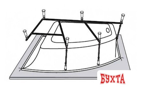 Ванна VagnerPlast Cavallo 160x90 L (с каркасом и экраном) 3