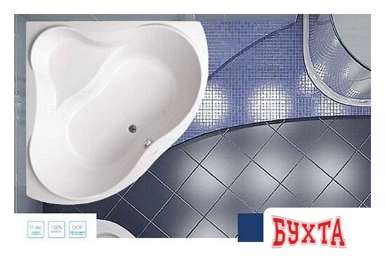 Ванна VagnerPlast Iris 143x143 (с каркасом и экраном) 4