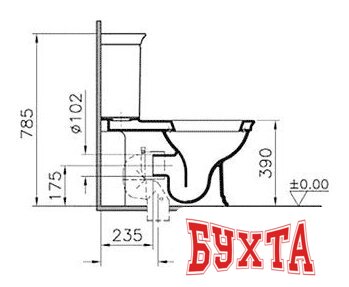Унитаз напольный Vitra Serenada [9722B003-7205] 4