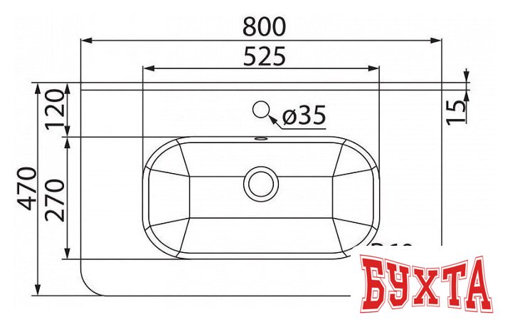 Умывальник IDDIS 0108000i28 3