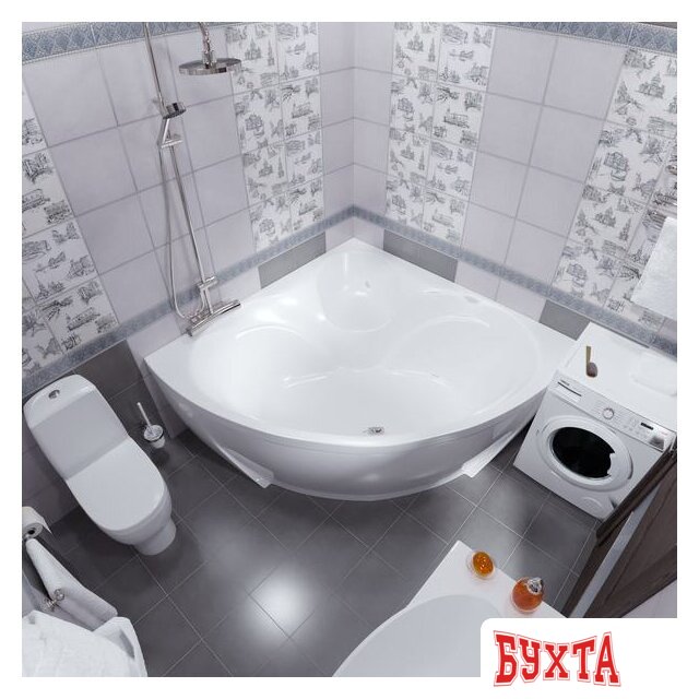 Ванна Triton Сабина 160x160 (с каркасом) 5