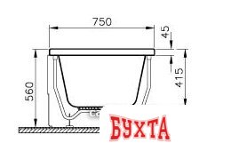 Ванна Vitra Neon 170x75 (прямоугольная) 4