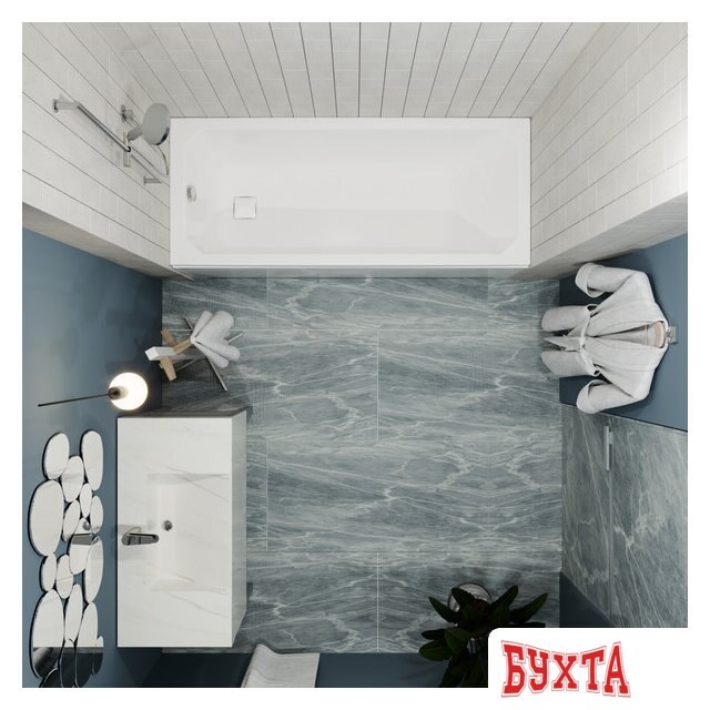 Ванна Triton Прага 170x70 (с ножками, сифоном и экраном) 5