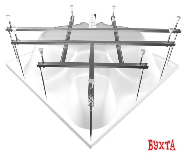 Ванна Triton Сабина 160x160 (с каркасом, экраном и сифоном) 4