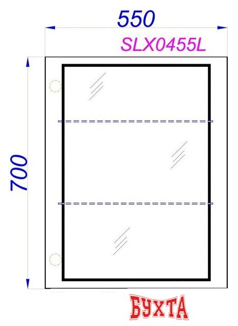 Мебель для ванных комнат Aqwella Шкаф с зеркалом Simplex SLX0455L 2