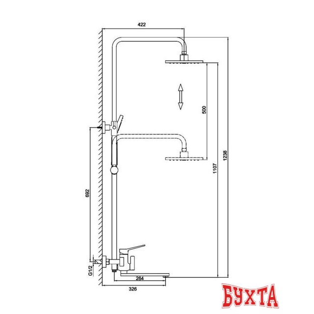 Душевая система FRAP F2458 2