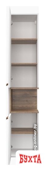 Мебель для ванных комнат Brevita Шкаф-пенал для ванной Bergen 35 BER-05035-01-19-ПоЛ (белый/темное дерево) 3