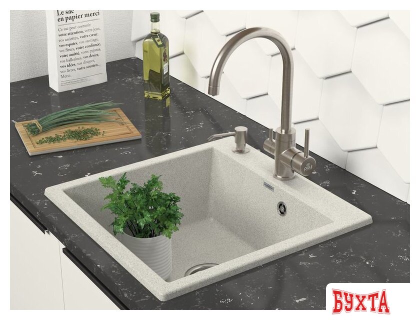 Кухонная мойка Paulmark Kante 50 PM105152-GR 3