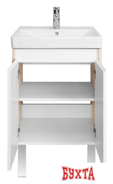 Мебель для ванных комнат Акватон Тумба под умывальник Сканди Doors 55 1A278801SDB20 (белый/дуб верона) 2