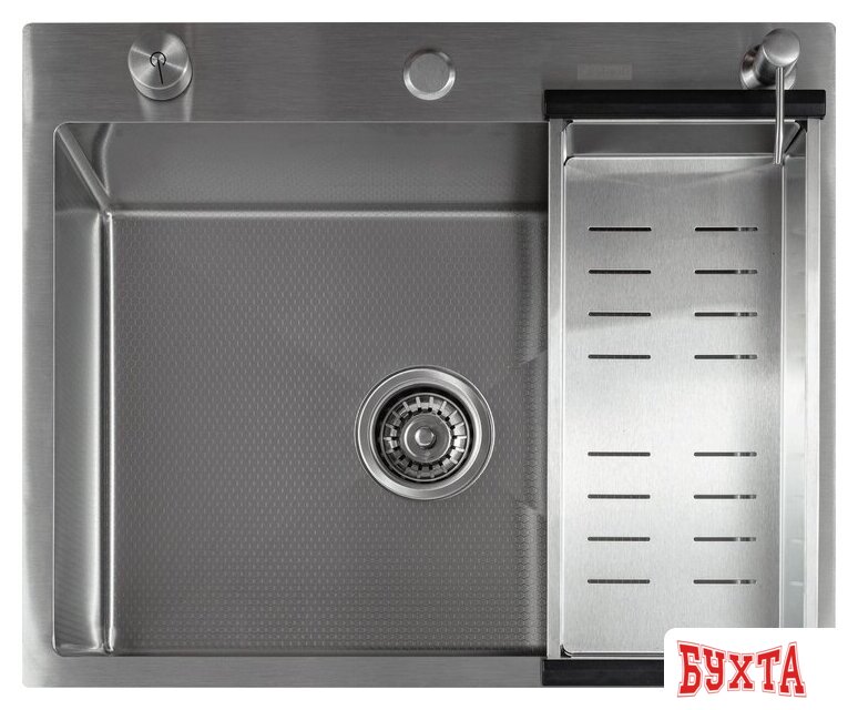 Кухонная мойка Futur FK 5050 Eco Embossing Pop-up Board plus (Satin) 3