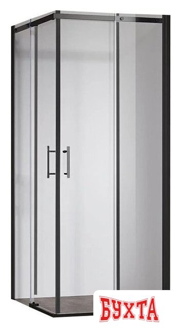 Душевой уголок Veconi 90x90 RV50B-9090-01-C8 (стекло прозрачное/черный) 1