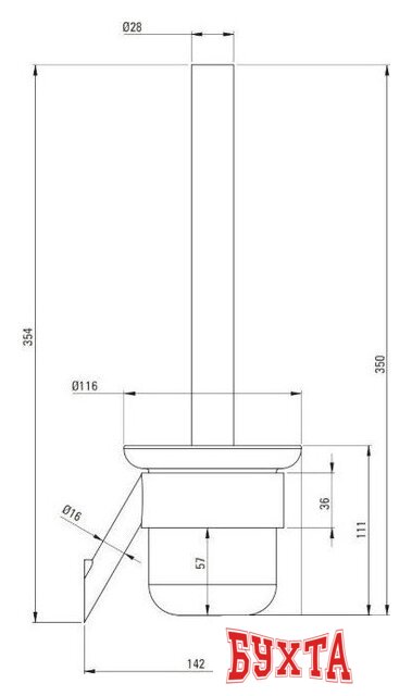 Ершик для унитаза Deante Silia ADI 0711 2