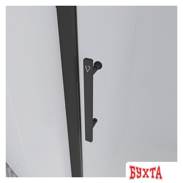 Душевая дверь Veconi E1 140x195 E1-B-140-01-C9 (стекло прозрачное/черный матовый) 2