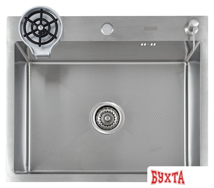 Кухонная мойка Futur FK 6050 Eco Embossing Pop-up Rinzer plus (Satin) 5
