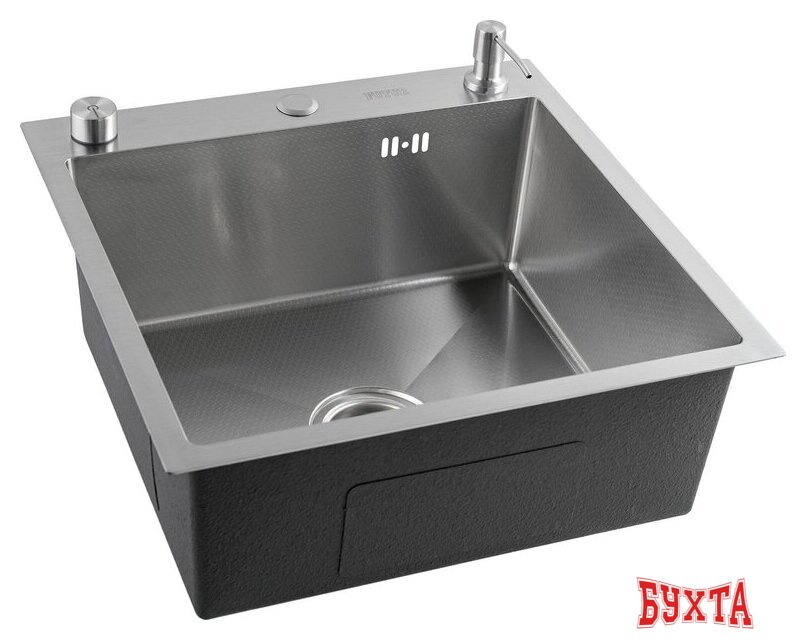 Кухонная мойка Futur FK 5050 Eco Embossing Pop-up Mixer plus R86.41.05 (Satin) 5