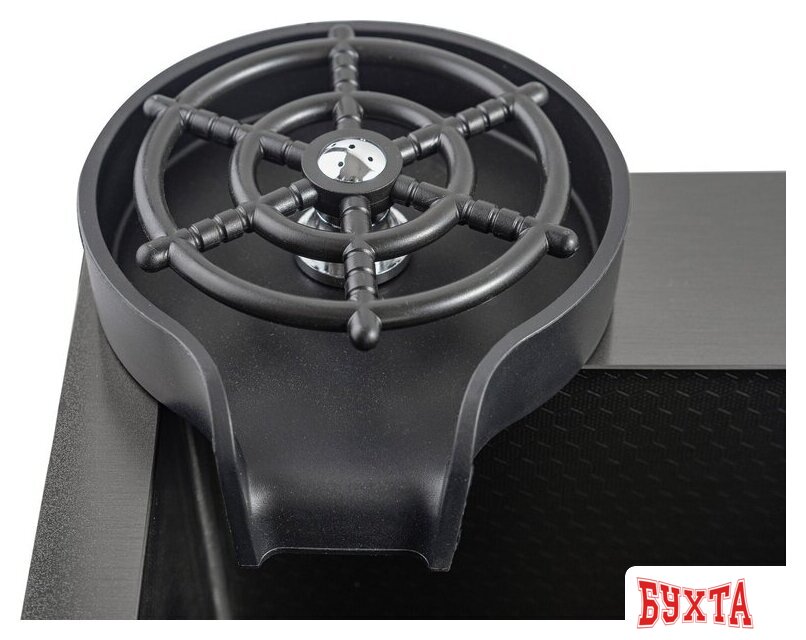 Кухонная мойка Futur FK 5050 Eco Embossing Pop-up Rinzer plus (Black Nano) 5