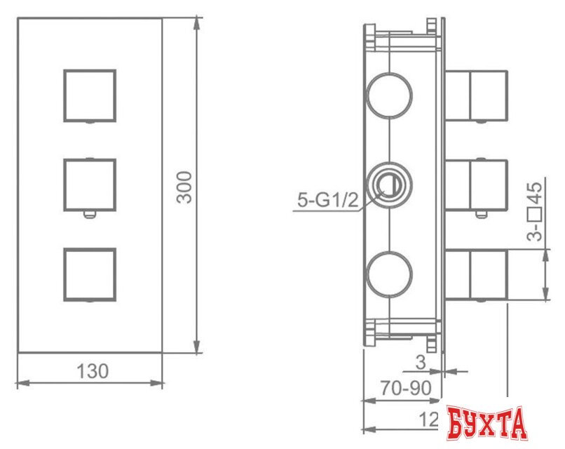 Душевая система Raglo R02263.0340.03 3