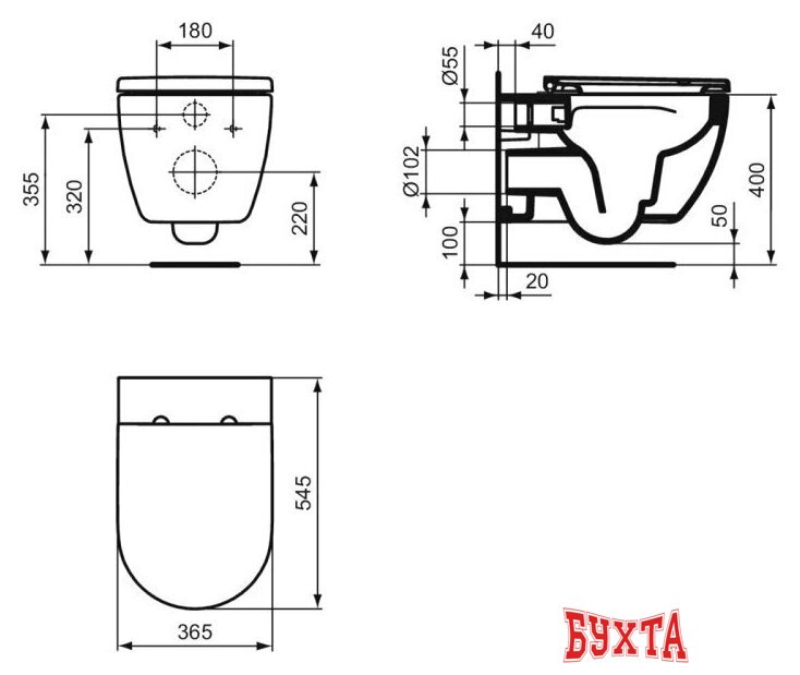 Унитаз подвесной Ideal Standard Elisse Rimless с сиденьем Soft-Close T569201 5