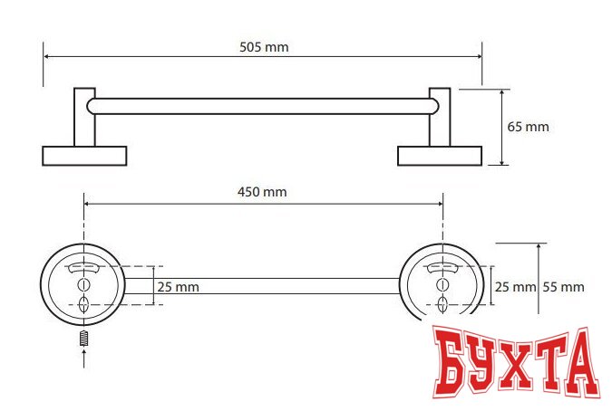 Держатель для полотенца Bemeta Omega 104104022 2