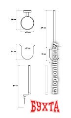 Ершик для унитаза Bemeta Brilo 161113017 2