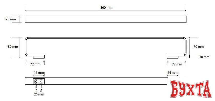 Держатель для полотенца Bemeta Solo 139104412 2