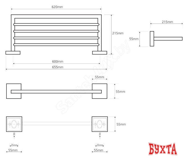 Полка на ванну Bemeta Beta 132205082 2