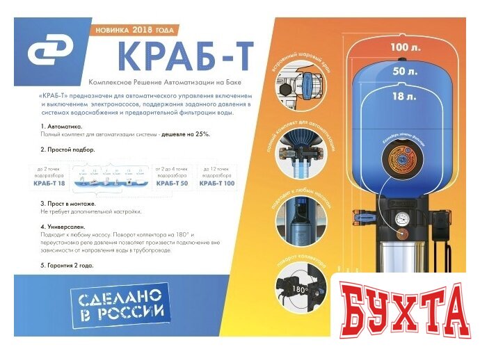 Гидроаккумулятор Джилекс Краб-Т 50 2