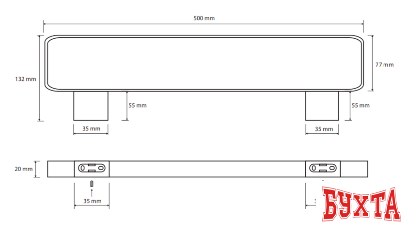 Держатель для полотенца Bemeta Nero 135004080 2