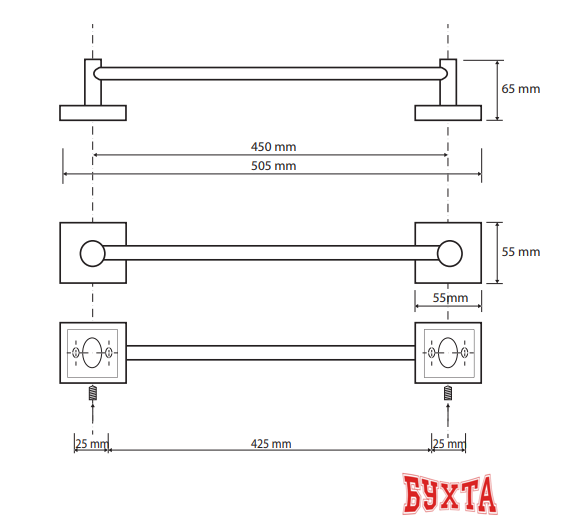 Держатель для полотенца Bemeta Beta 132104022 2